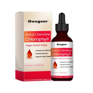 Googeer Acetyll-Carnitine Chlorophyll Sugar Control Drops Improve Cardiovascular Health Body Fat Regulate Cholesterol Levels Balance Blood Regulating High Blood Pressure Glucose Lower(30ml)