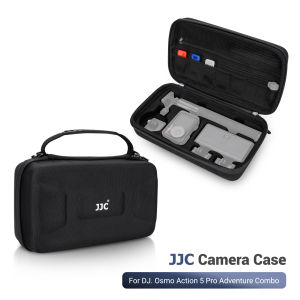 JJC Camera Case EVA Hard Shell Bag Pouch For DJI Osmo Action 5 Pro Adventure Combo To Store F-DA Series FiltersCleaning ToolsCablesPower Banks &Other AccessoriesFree Get 3 MicroSD Card Cases