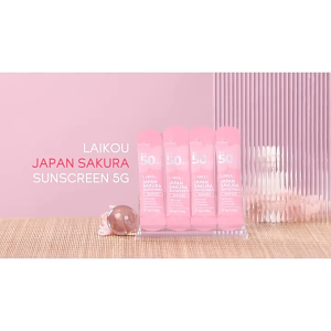 LAIKOU Japan Sakura Face Sunscreen SPF50 PA+++ Lightweight Sunblock UV Protection Watery 5g