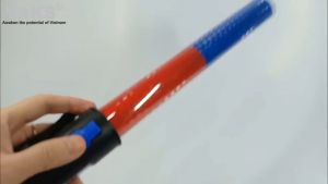 Gậy đèn phân luồng giao thông - Gậy đèn led chỉ huy giao thông HJ360R-DC - dùng pin sạc