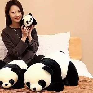 Patung Plushie Panda Comel Murah | Bantal Peluk Lembut Mainan Anak | Hadiah Hari Jadi Viral TikTok