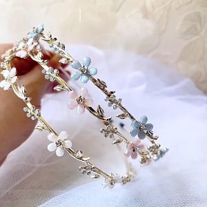 Cài tóc kim loại phong cách rừng hoa tươi cổ tích đính đá thời trang dành cho nữ