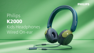 Philips Kids on-ear headphones suitable for children with ear protection settings (TAK2000)