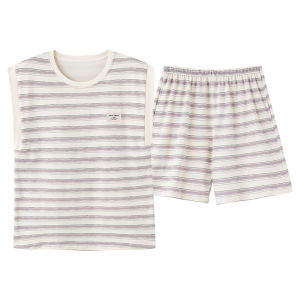 MiiOW | ชุดนอนผู้หญิง MiiOW แขนกุดคอตตอนแท้ ชุดอยู่บ้าน ชุดกางเกงขาสั้น ชุดฤดูร้อน 2025 ใหม่ ชุดนอนแบบสวมหัว ชุดนอนผู้หญิง