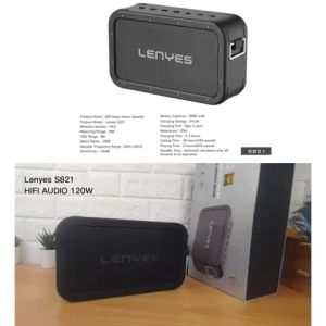 LENYES S821 120W Wireless Bluetooth Speaker Waterproof Heavy Bass DSP Hi-Fi