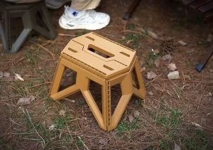 DuduMart Non Slip Folding Stepping Stool Collapsible Mini Chair with Handle For Home Travel Camping