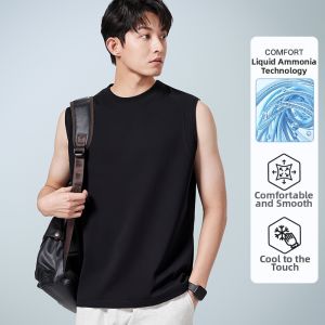 Cool Comfortable Loose Cotton Ice Silk Tank Top