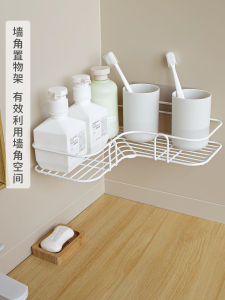 Foldable Bathroom Kitchen Storage Rack Triangle Simple Design No Drilling Required Iron Spice Organizer for Cooking Utensils