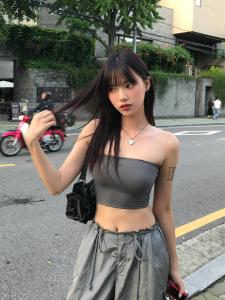 Pure Desire เซ็กซี่ Cross Backless Bralette ผู้หญิง ฤดูร้อน American Hot เด็กผู้หญิง Slim ยืดได้ เสื้อกั๊ก เสื้อท่อนบน ชิ้นเดียว Easy Match