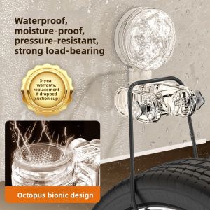 MONLEYTA | Germany Suction Cup Shower Head Holder Wall Mounted Fixed Adjustable No Drilling Required Easy To Move And Use In Home