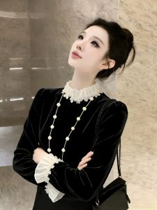 Retro Velvet Blouse