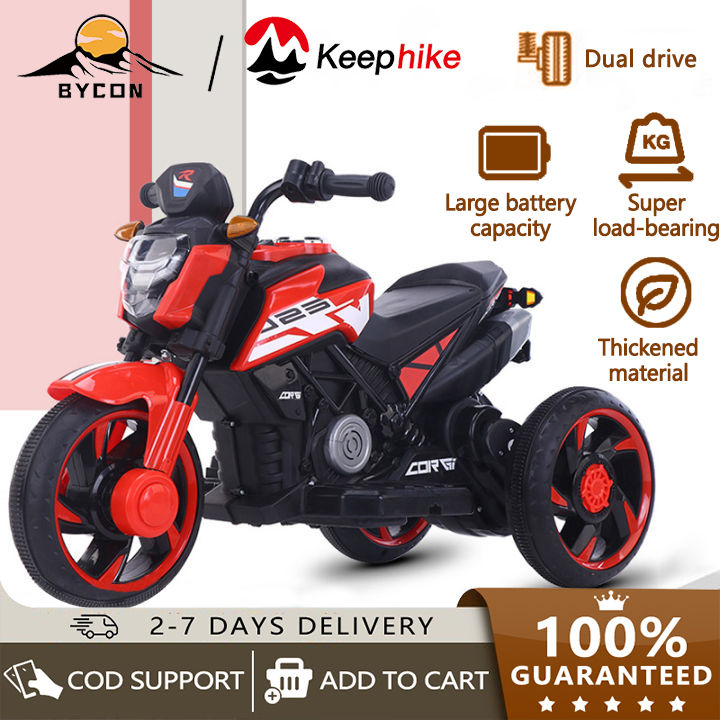 【Dual Motors! 】Bearing 50KG! Kid Ride on Car Children Electric Jeep  Off-road 4wheel Vehicle RECHARGEABLE RIDE-ON TOYS MOTOR BIKE FOR KIDS  Police