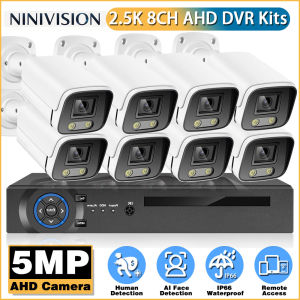 OVERSCAM16CH 5MP AHD CCTV Kit - Waterproof Bullet Cameras + iCSee 6-in-1 DVR | Face Detection | Full Color Night Vision | H.265+