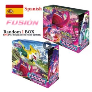 Bandai | Pokemon Cards Spanish Version Fusion Strike Golpe Fusión Booster Box 360 Pieces Collectible Trading Card Game Box Toy