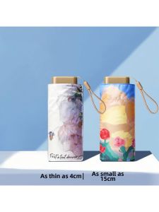 MOLORE | Compact Foldable Retro Lightweight Sun Protection Print Customizable Logo Umbrella