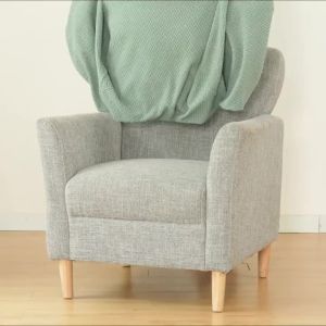 1PC Jacquard Stretch Chair Cover Solid Color Tub Armchair Cover Single Sofa Cover Sofa Protector Bar Counter Home Decoration