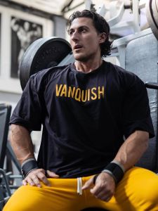 Vq ใหม่ สไตล์เกาหลี หลวม ลำลอง ผ้าฝ้าย กล้ามเนื้อฟิตเนสเสื้อยืดกีฬาแขนสั้นผู้ชายสําหรับวิ่งการฝึกอบรม