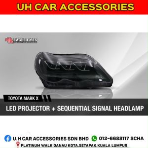 TOYOTA REIZ/MARK-X LED PROJECTOR WITH SEQUENTIAL SIGNAL HEADLAMP 06-09