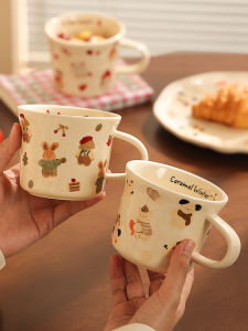 Cốc Cà Phê Bằng Gốm Dễ Thương Sáng Tạo Cốc Đựng Sữa Cốc Ăn Sáng Văn Phòng Cốc Đựng Hạt Lanh Cốc Đựng Sữa Cho Trẻ Em