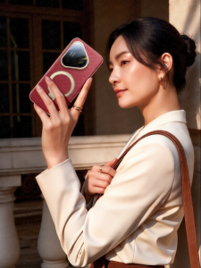 SUOYIN | Genuine Leather Magnetic Phone Case Ultra Thin Full Lens Protection