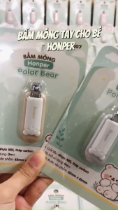 Bấm Móng Tay Cho Bé Cao Cấp HONPER Polar Bear Thép Carbon Cao Cấp Nhựa ABS An Toàn bebi123shop