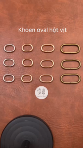 Khoen Oval Hột Vịt Chất Hợp Kim Xi Mạ Điện Phụ Liệu Làm Túi Xách Bóp Ví Dây Đai Thắt Lưng Da Thủ Công Handmade DIY