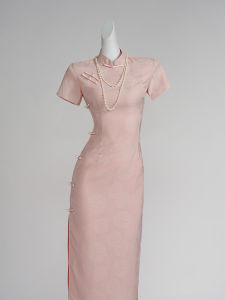 Light Pink Cheongsam for Petite