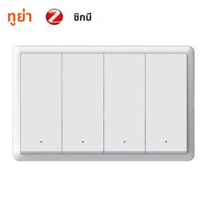 Tuya Zigbee สมาร์ทสวิตช์ไฟผนังไม่มี Neutral Wire ไม่ต้องใช้ตัวเก็บประจุ 1 2 3 4 GANG Voice Control ทํางานร่วมกับ Alexa Google Home