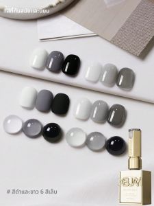 6 สี 15ml สีดําและสีขาวเจลเล็บชุด UV LED แช่เล็บเจล กึ่งถาวร DIY Salon คุณภาพเล็บเจลสําหรับ