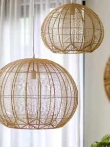 SANGEJIANGREN | Handmade Rattan Wabi-Sabi Style Restaurant Pendant Light
