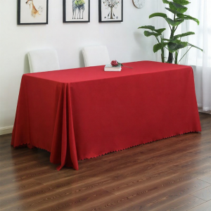 High-End Red Wedding & Event Tablecloth for Advertising Rectangular