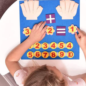 Montessori Math Toy for Toddlers – Counting Sticks Numbers & Symbols Early Math Learning Board