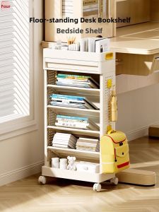 Movable Multilayer Bookshelf Wheels