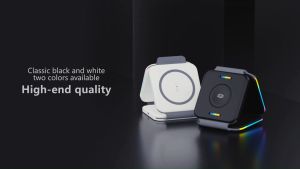 PDM F21 3 in 1 15W Magnetic Wireless Charger Fast Charging Foldable Charger for Mobile | Iwatch | Earphones