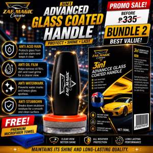 ZAF Magic Glass Guard Restoration Coating | Heavy Duty Acid Rain & Oil Film Remover | Professional Car Glass Stain Cleaner | Crystal Clear Finish + Free Microfiber Towel