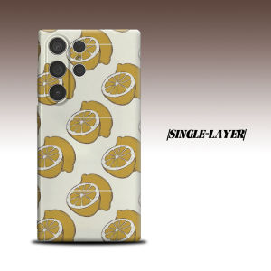 Vintage Lemon Slice For Samsung Galaxy S26 S25 S24 A56 A36 Dual Layer Luxury Fashion Full Lens Protective Case