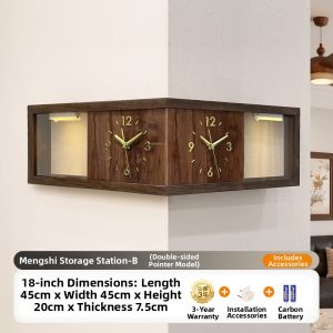 ARTPIONEER | Corner Dust-proof Double-sided Clock Display Shelf