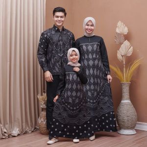 Baju Batik Couple Keluarga Gamis Terbaru Seragam Ayah Ibu Anak
