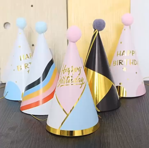 Nón Sinh Nhật Ép Kim Lấp Lánh Happy Birthday – Mũ Tiệc Cho Bé Trai Gái & Người Lớn – Phụ Kiện Trang Trí Thôi Nôi Đầy Tháng