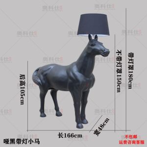 Modern Simplicity Large Horse Sculpture Glass Steel Indoor Outdoor Decoration Hotel Lounge Hall Standing Ornament Artistic Animal Theme