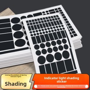 UBT | Light Blocking Stickers for Power Indicators and Switches Black and White