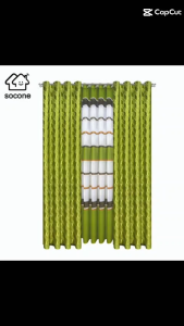 Socone Elegant Blackout 3IN1 set Curtain 53in x 84in Home Decor