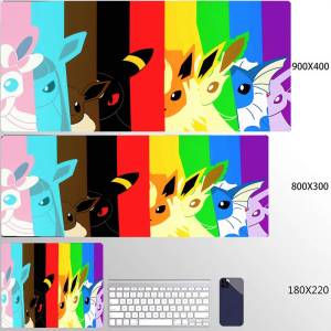 Bandai | Computer Mouse Pad Pokemon Jigglypuff Gaming MousePad Edge White XXL Large Mouse pad Gamer keyboard pad PC Desk Mat tapis souris