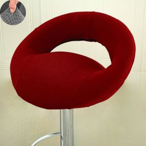 Thickened Hollow out Chair Cover Semi-Circular Low Backrest 2025 Arc High Leg Bar Counter Height Adjustable Stool Cover