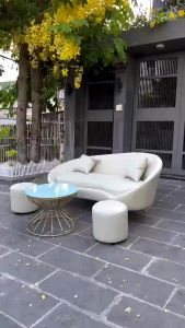 Combo Ghế Sofa Phòng Khách - sofa hạt đậu dài 1m70 + 2 đôn ( TẶNG 2 GỐI - chưa bàn) - BH 1 năm