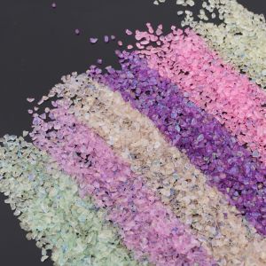 1-4mm Iridescent Glass Crushed Stones for Nail Art Resin Filler DIY Bracelet Necklace Handmade Craft Jewelry Making Supplies