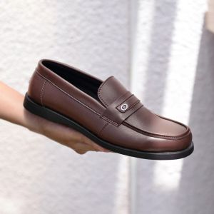 RIONZ - DRT Black - Sepatu Pria Formal Pantofel Hitam Coklat Kantor