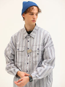 Dakyam Mexican Long Sleeve Casual Striped Shirt