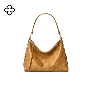 Vintage Commuter Vegetable Tanned Leather Hobo Tote Bag Shoulder Crossbody