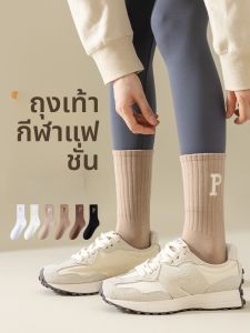 JINGCHI | ถุงเท้ากีฬาครึ่งแข้งผ้าฝ้ายแท้สำหรับผู้หญิง ระบายอากาศได้ดี ดูดซับเหงื่อ ถุงเท้ากีฬา 6 คู่ ลายสก็อตสีลูกกวาด